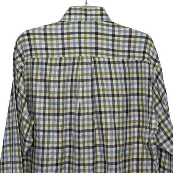 Burberry Gingham‎ Plaid Long Sleeve Button Down Mens Shirt - Size Medium - Picture 6 of 7